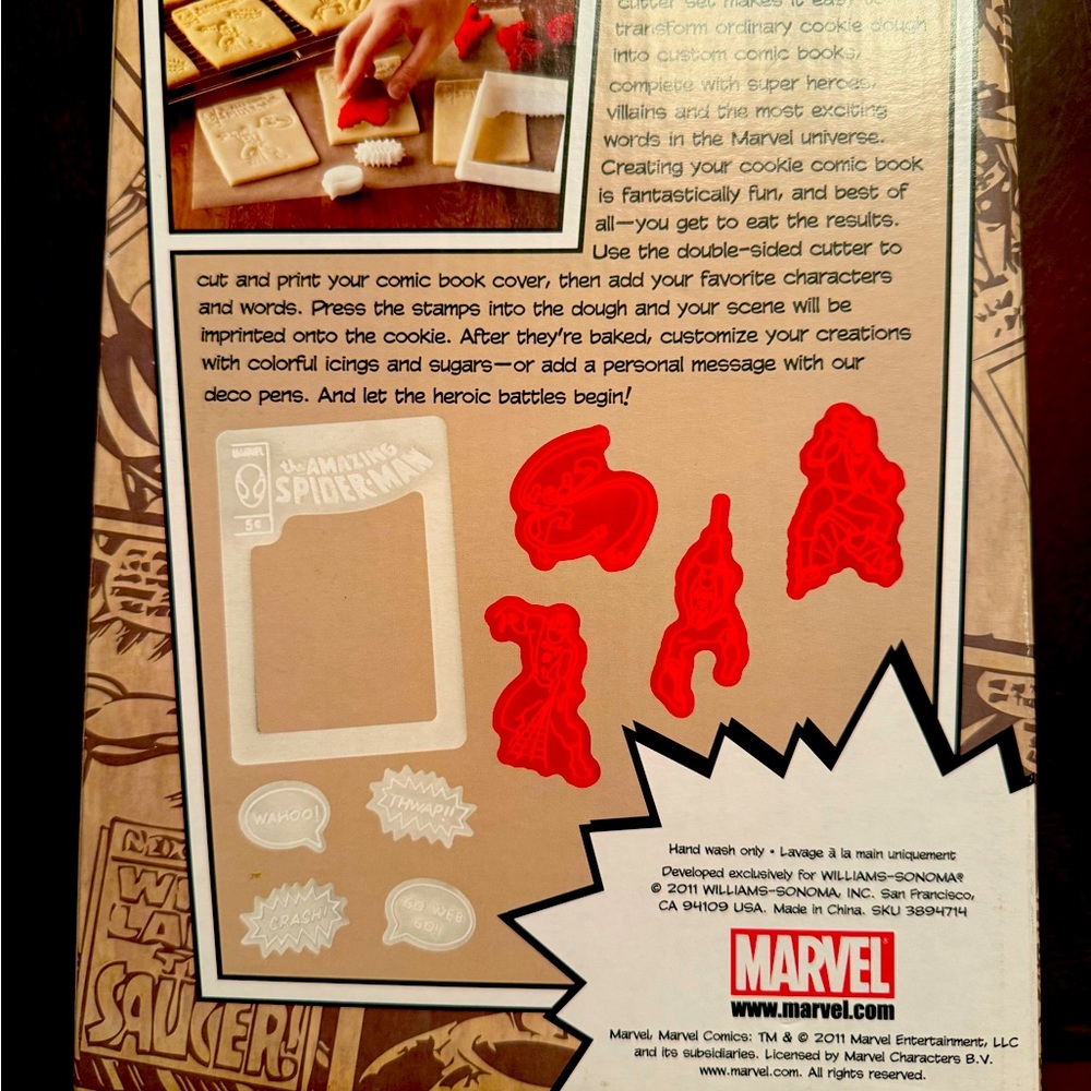 William Sonoma Marvel Comics cookie cutters